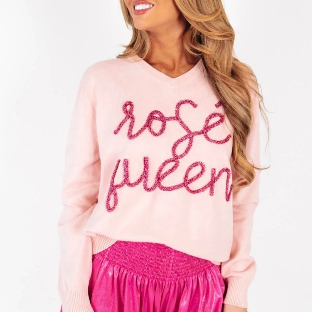 Queen of Sparkles Rose Queen sweater